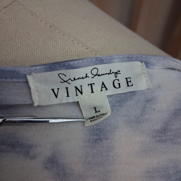 French Laundry Vintage Womens Chrocheted Trim and Tie Front Top Size Large - Picture 9 of 10